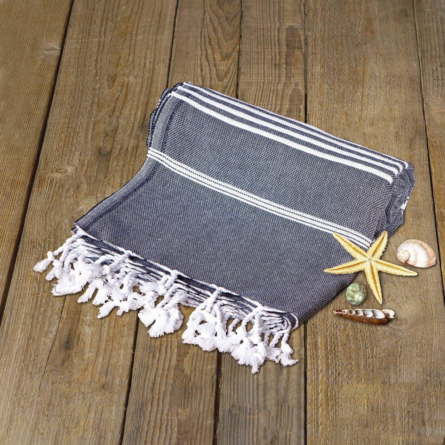 Aegean Concept Turkish Beach Towel, Oversized, Quick-Dry