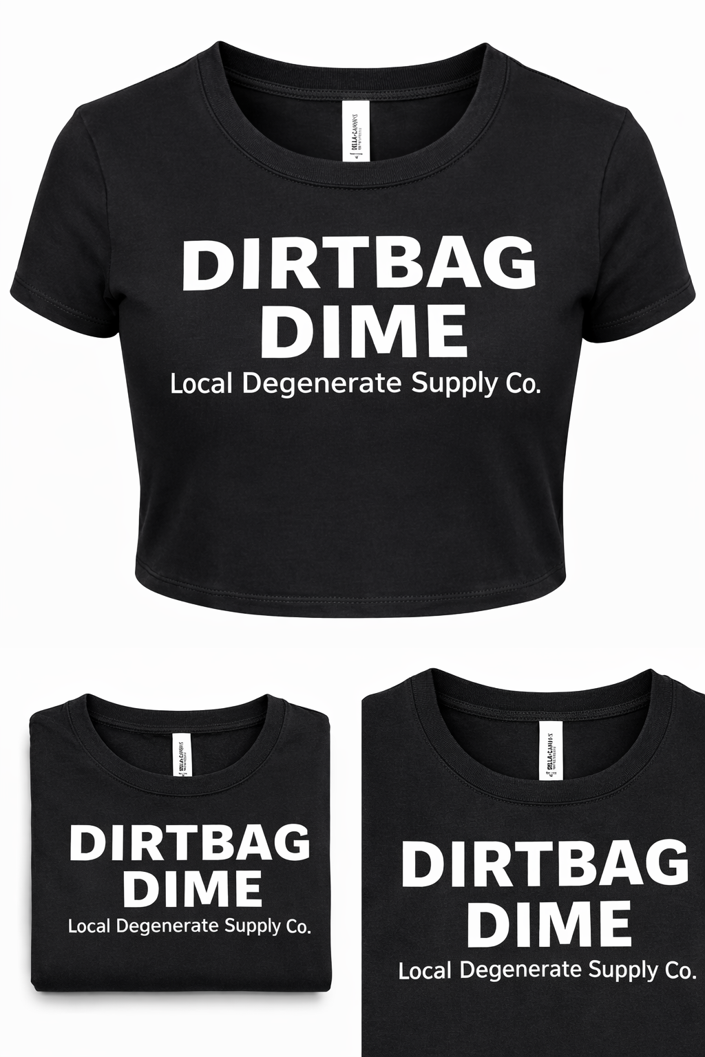 Dirt Bag Dime - Women's Crop Top - Black