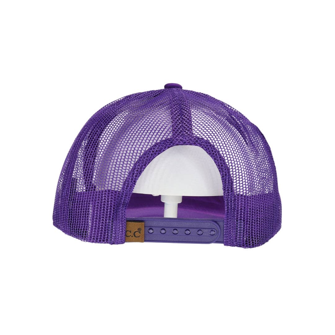 Smiley Face C.C Embroidered Foam Trucker Hat