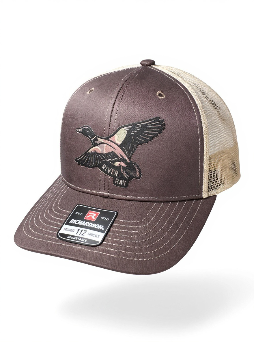 Richardson 112 - River & Ray Logo - Brown/Khaki