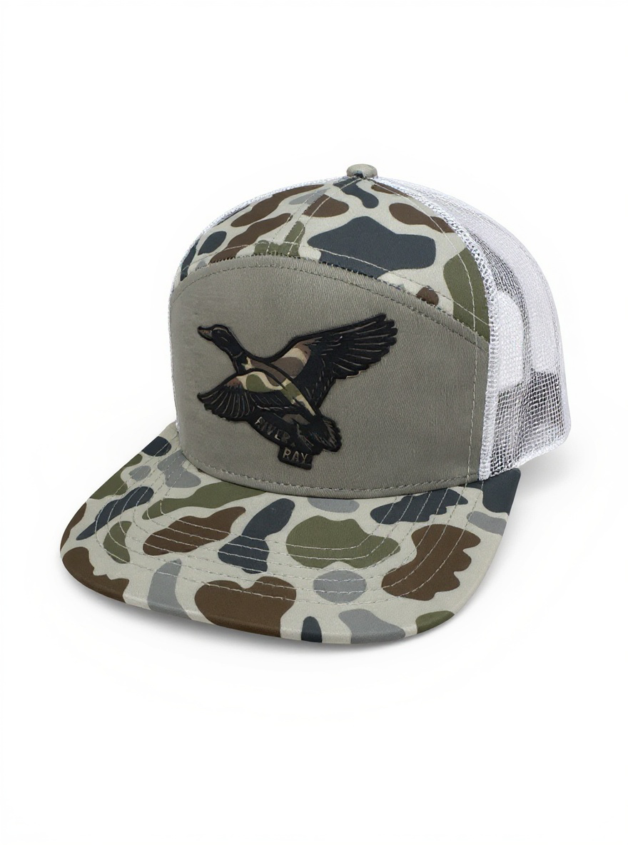 Camo - Lost Hat Co. - Old's Cool Camo - SA7AGE - Flatbill - Gray/Camo/White - Duck Camo