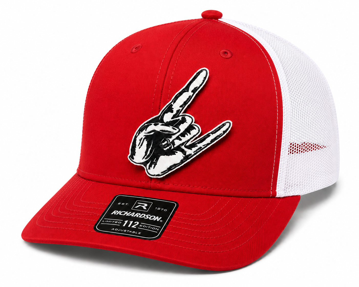 Richardson 112 - Rock Hand - Red/White