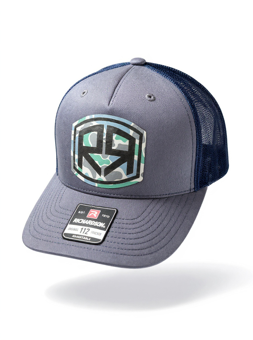 Richardson 112 - River & Ray Logo - Charcoal/Navy