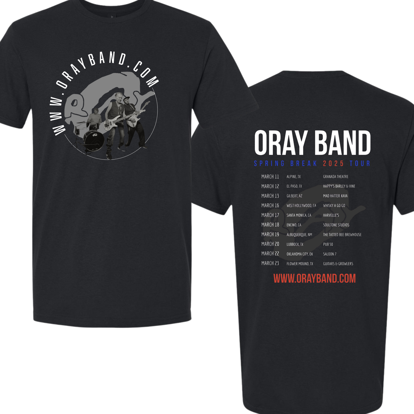 Oray Band Spring Break 2025 T-shirt