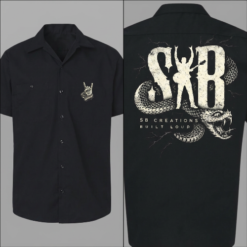 SB Creations - Dickie's Black Men's Button Up (Cut Off)