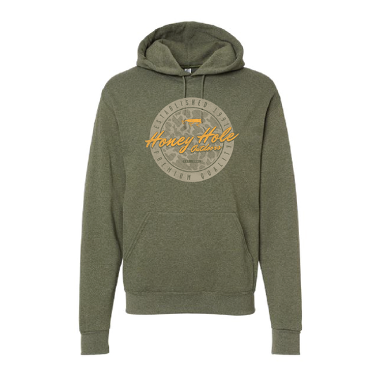 Fleece Hoodie - Tech - Heather Military Green