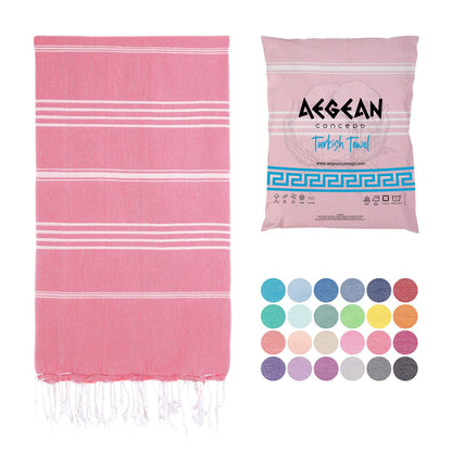 Aegean Concept Turkish Beach Towel, Oversized, Quick-Dry
