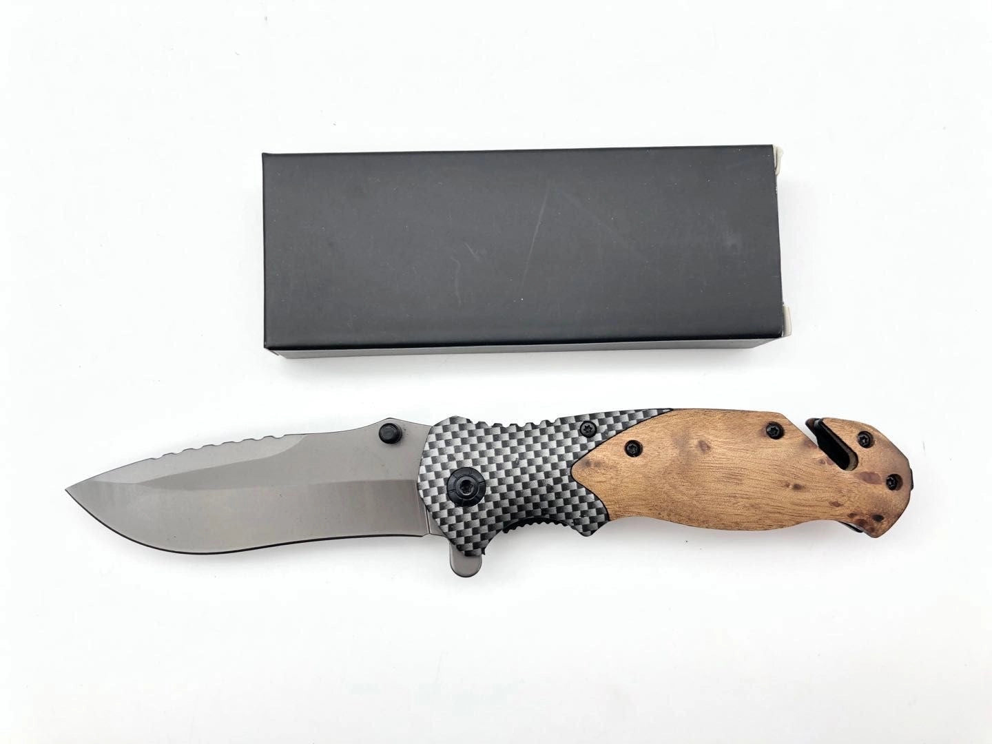 Brandon Jordan - Pocket Knife - Leather Engraved Logo