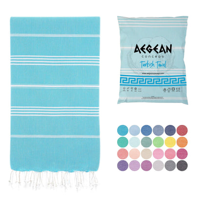 Aegean Concept Turkish Beach Towel, Oversized, Quick-Dry