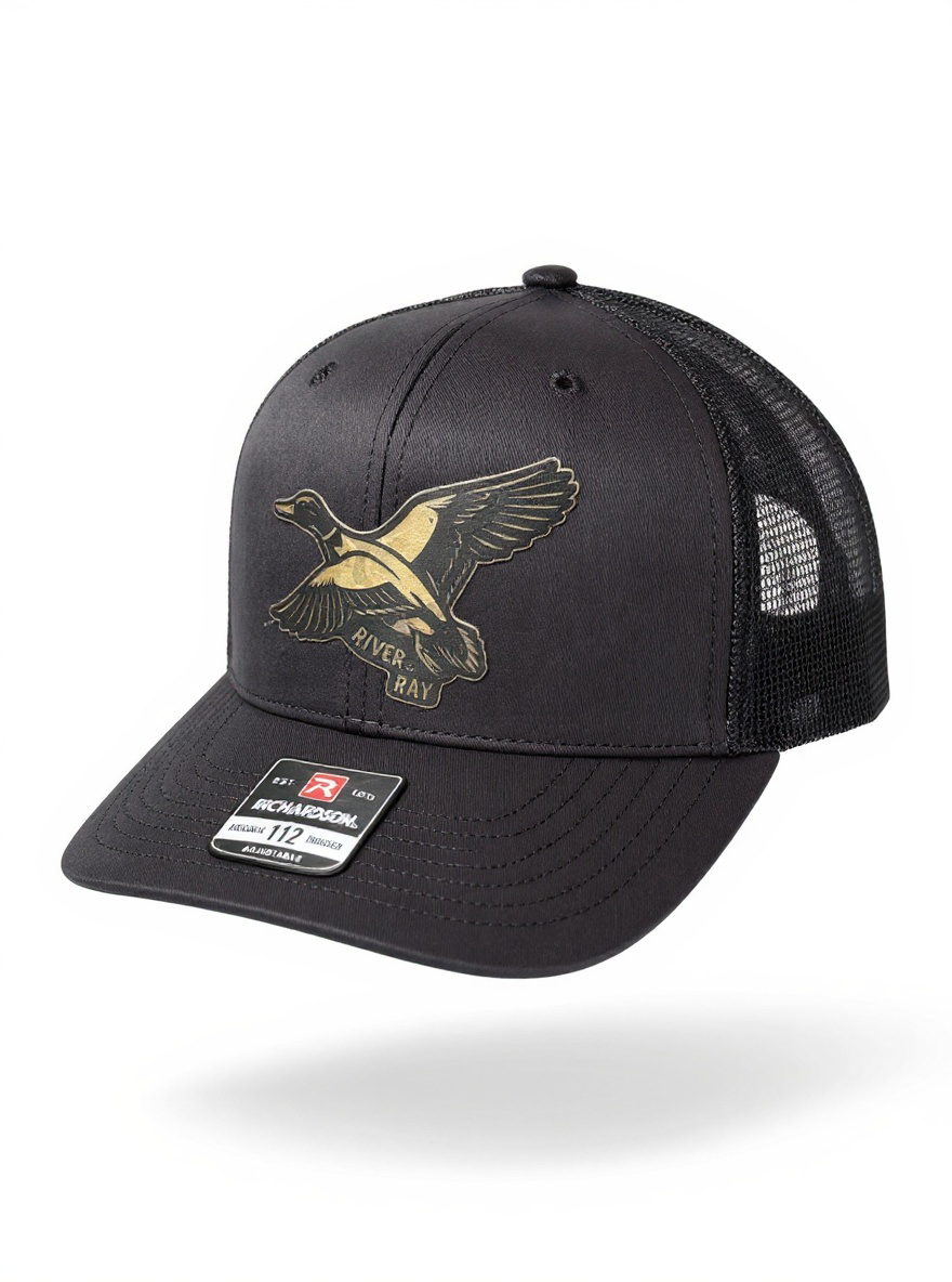 Richardson 112 - River & Ray Logo - Black Solid