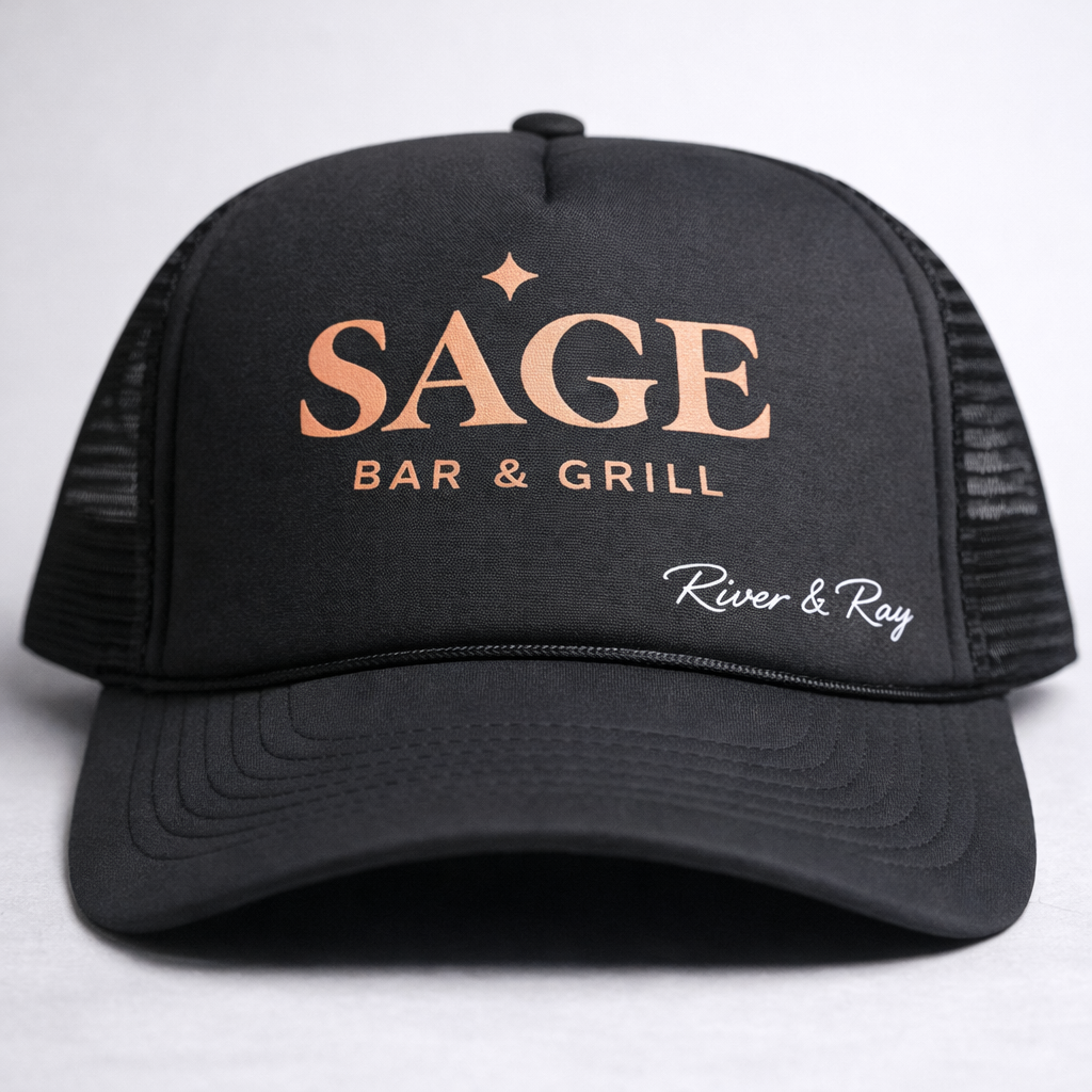 Sage/River & Ray Hat - Black