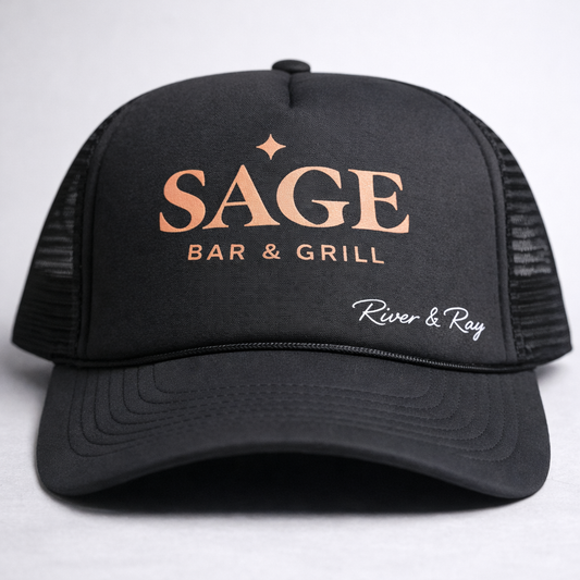 Sage/River & Ray Hat - Black