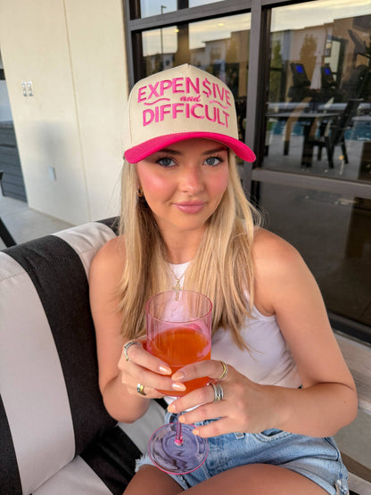 Expensive and Difficult Embroidered Trucker Hat