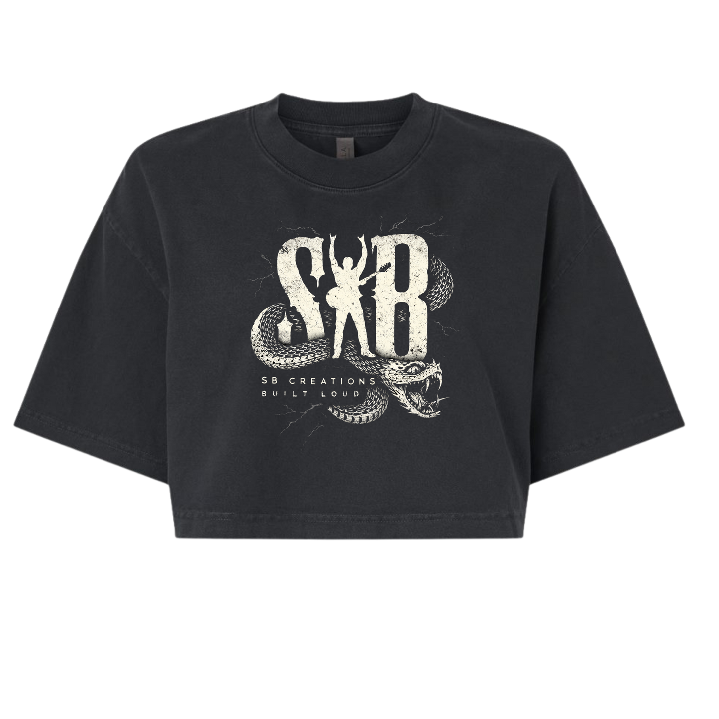 SB Creations Cropped Tee - Black