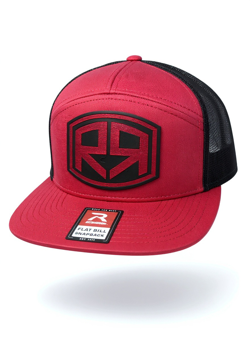 Richardson 168 - Flat Bill - Red/Black