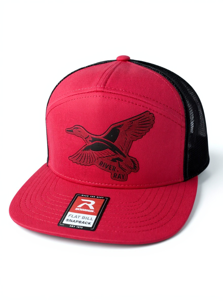 Richardson 168 - Flat Bill - Red/Black