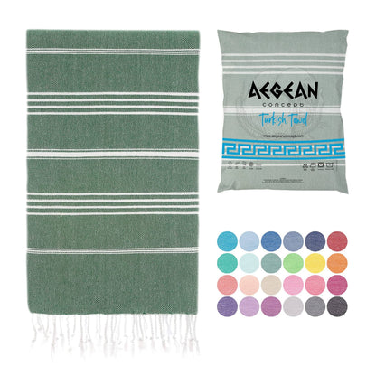 Aegean Concept Turkish Beach Towel, Oversized, Quick-Dry