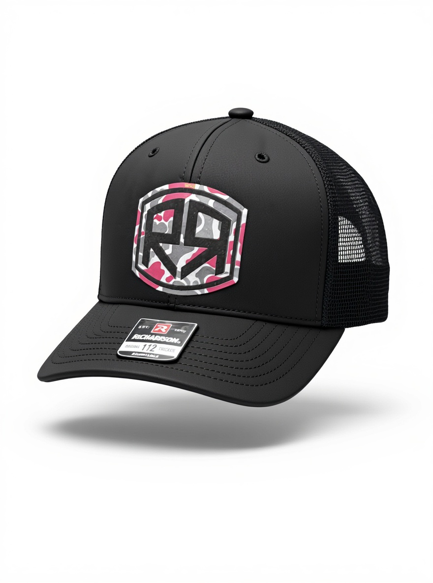 Richardson 112 - River & Ray Logo - Black Solid