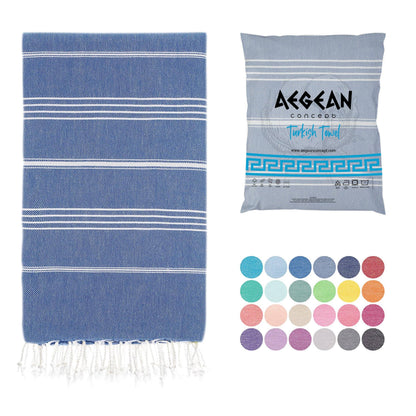 Aegean Concept Turkish Beach Towel, Oversized, Quick-Dry