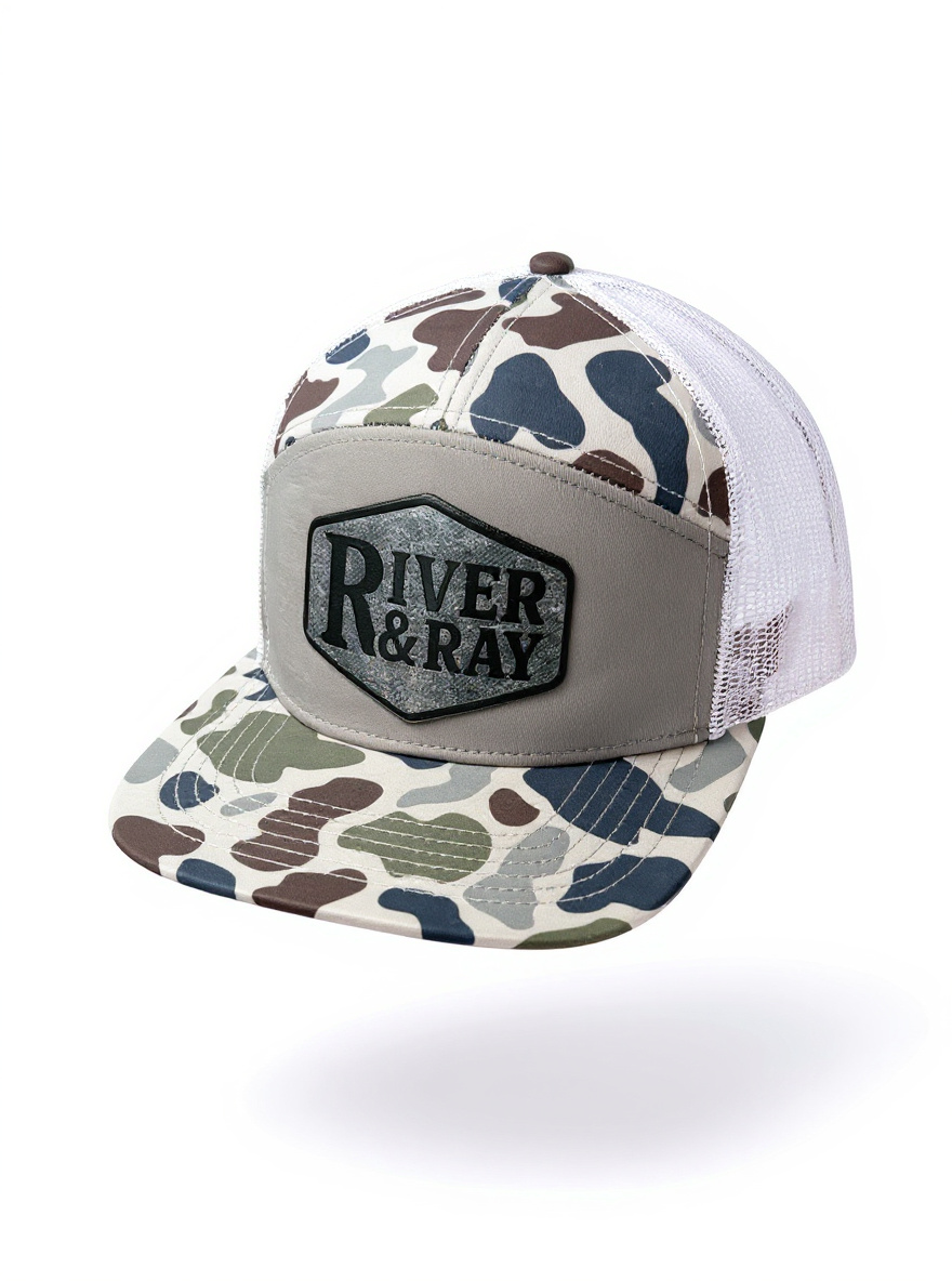 Camo - Lost Hat Co. - Old's Cool Camo - SA7AGE - Flatbill - Gray/Camo/White - Gray Denim