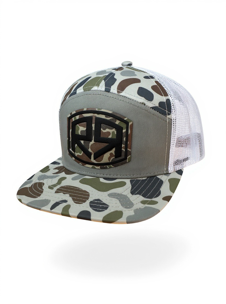 Camo - Lost Hat Co. - Old's Cool Camo - SA7AGE - Flatbill - Gray/Camo/White - Duck Camo