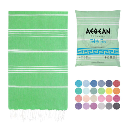 Aegean Concept Turkish Beach Towel, Oversized, Quick-Dry