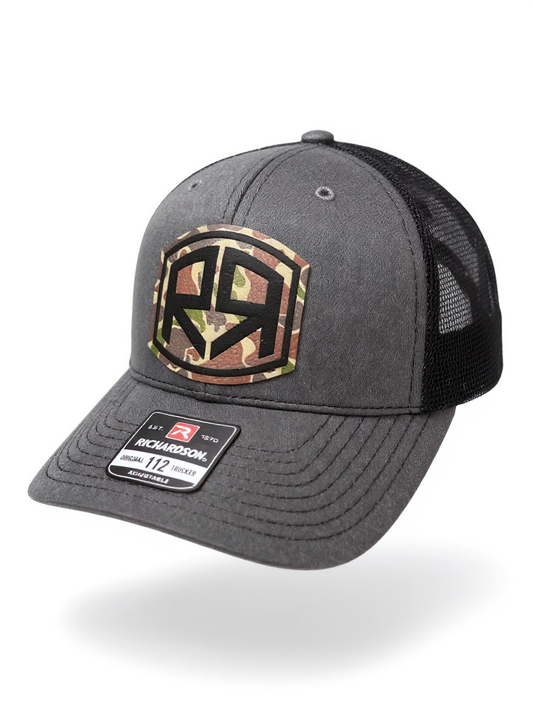 Richardson 112 - River & Ray Logo - Charcoal/Black