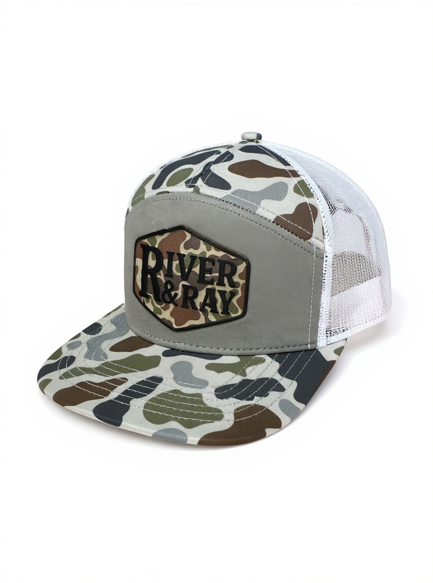 Camo - Lost Hat Co. - Old's Cool Camo - SA7AGE - Flatbill - Gray/Camo/White - Duck Camo