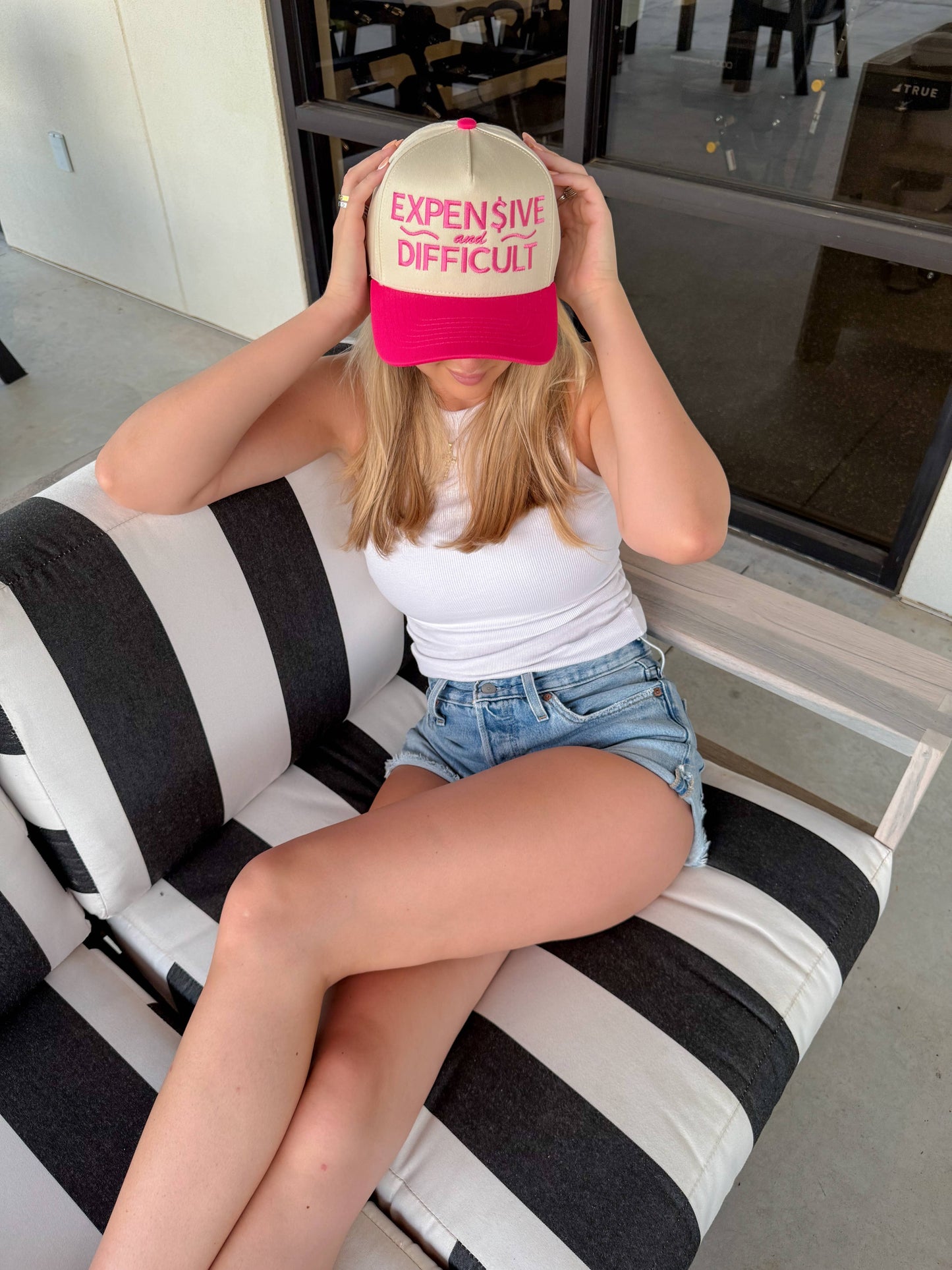 Expensive and Difficult Embroidered Trucker Hat