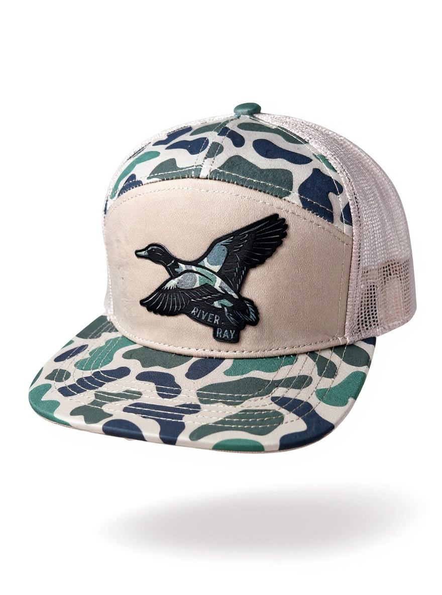 Camo - Lost Hat Co. - Old's Cool Camo - SA7AGE - Flatbill - Tan/Aqua Camo