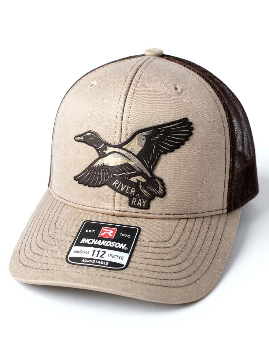 Richardson 112 - River & Ray Logo - Khaki/Coffee