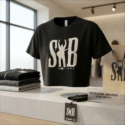 SB Creations Cropped Tee - Black