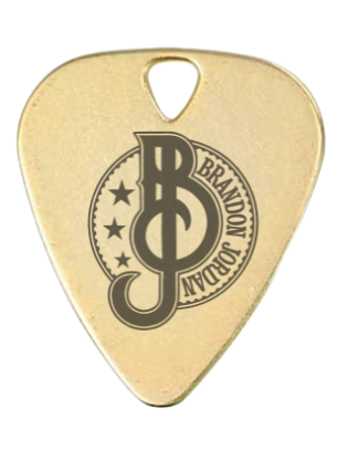 Brandon Jordan - Metal Guitar Pick - Laser Engraved