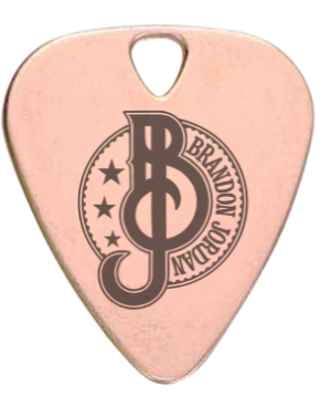Brandon Jordan - Metal Guitar Pick - Laser Engraved