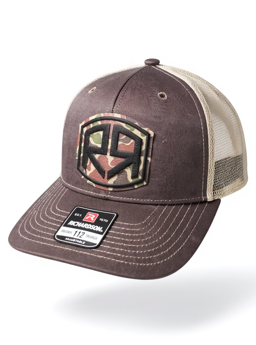 Richardson 112 - River & Ray Logo - Brown/Khaki