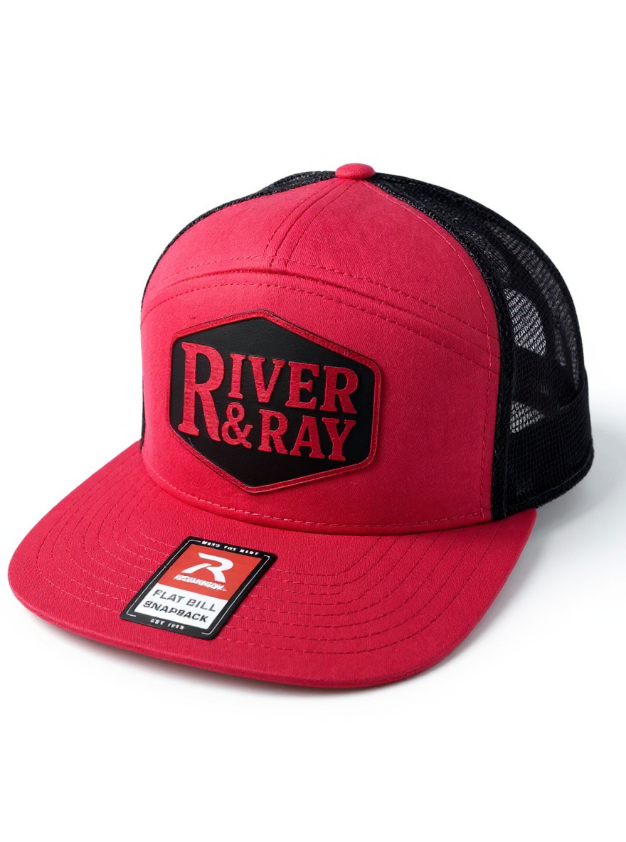 Richardson 168 - Flat Bill - Red/Black