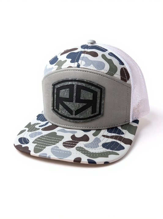 Camo - Lost Hat Co. - Old's Cool Camo - SA7AGE - Flatbill - Gray/Camo/White - Gray Denim