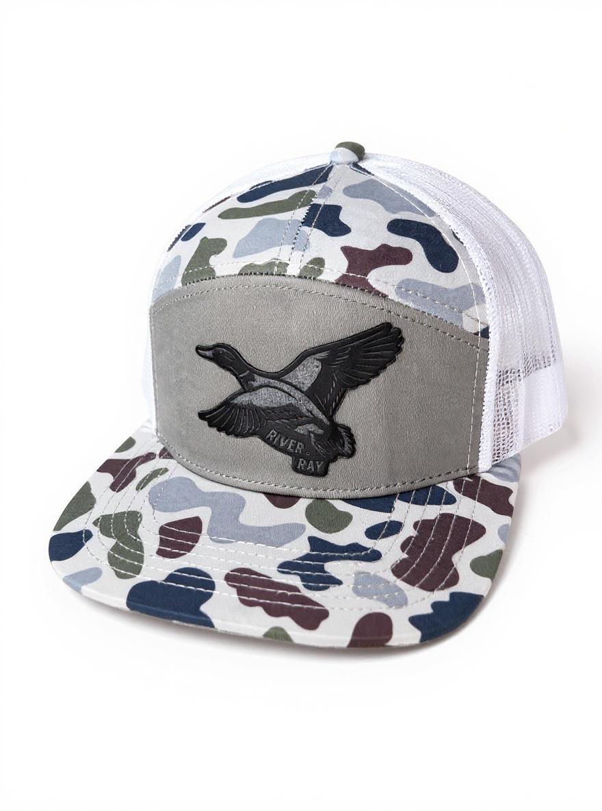 Camo - Lost Hat Co. - Old's Cool Camo - SA7AGE - Flatbill - Gray/Camo/White - Gray Denim
