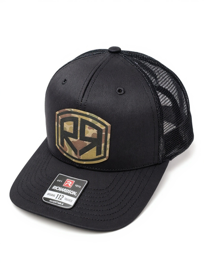Richardson 112 - River & Ray Logo - Black Solid