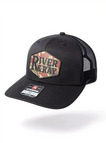 Richardson 112 - River & Ray Logo - Black Solid