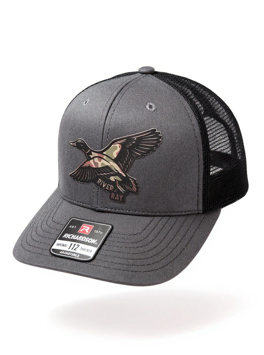 Richardson 112 - River & Ray Logo - Charcoal/Black