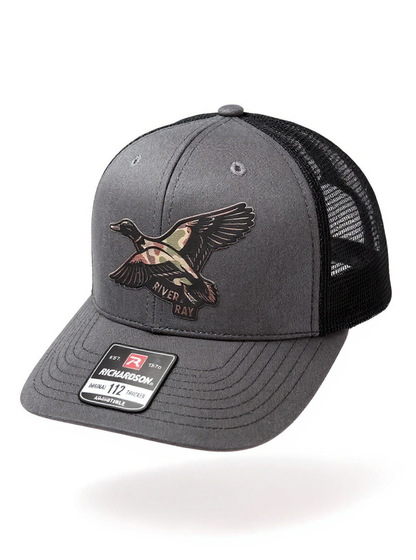 Richardson 112 - River & Ray Logo - Charcoal/Black