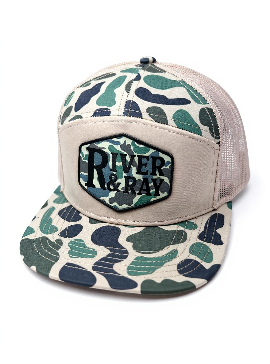 Camo - Lost Hat Co. - Old's Cool Camo - SA7AGE - Flatbill - Tan/Aqua Camo