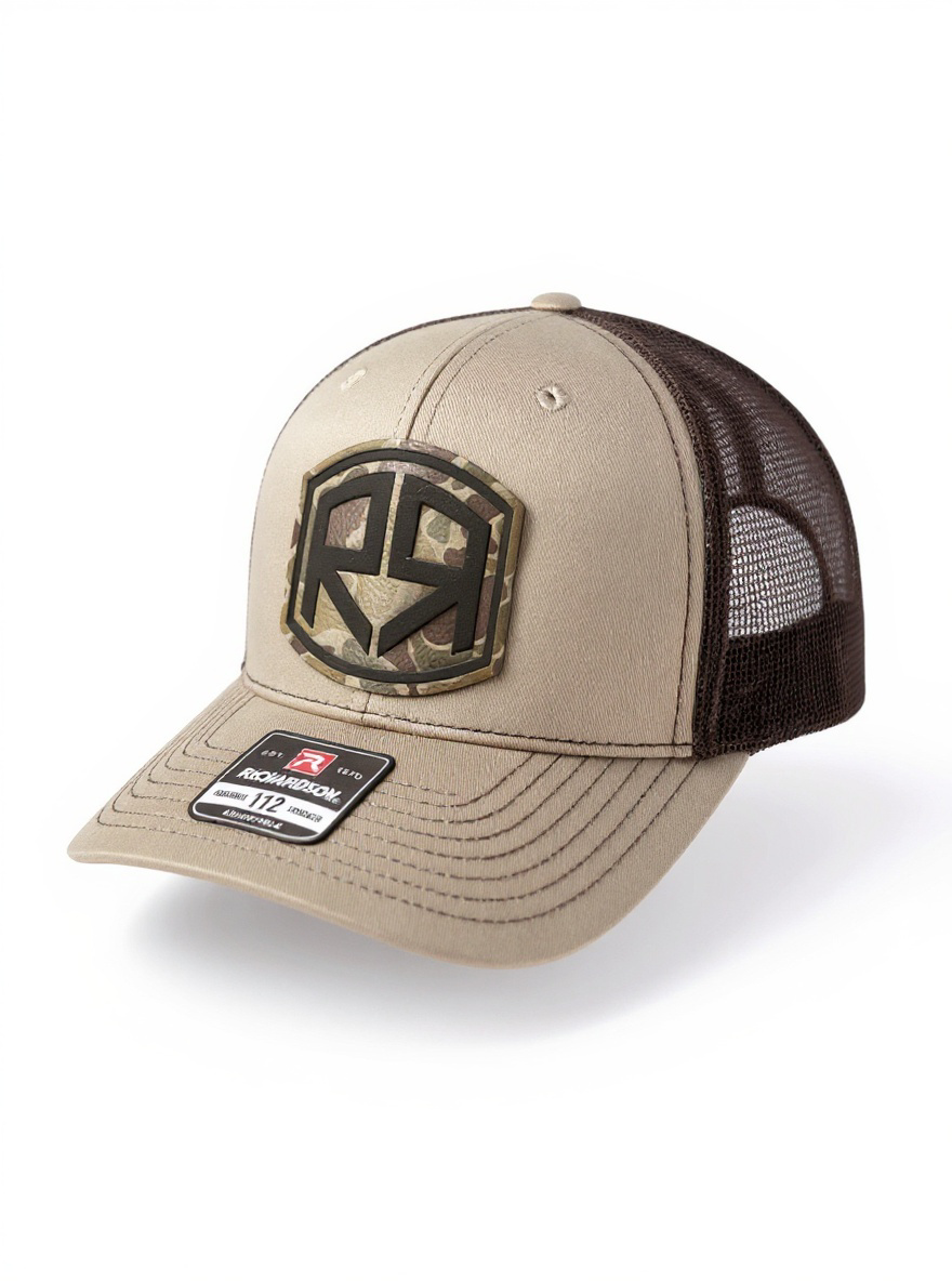 Richardson 112 - River & Ray Logo - Khaki/Coffee