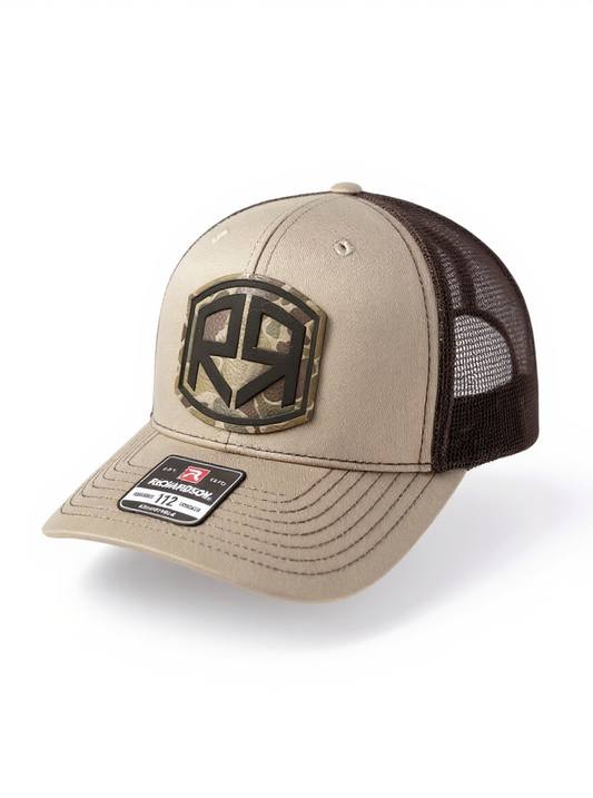 Richardson 112 - River & Ray Logo - Khaki/Coffee
