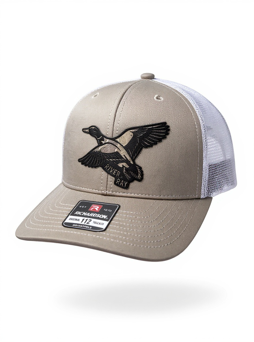 Richardson 112 - River & Ray Logo - Khaki/White