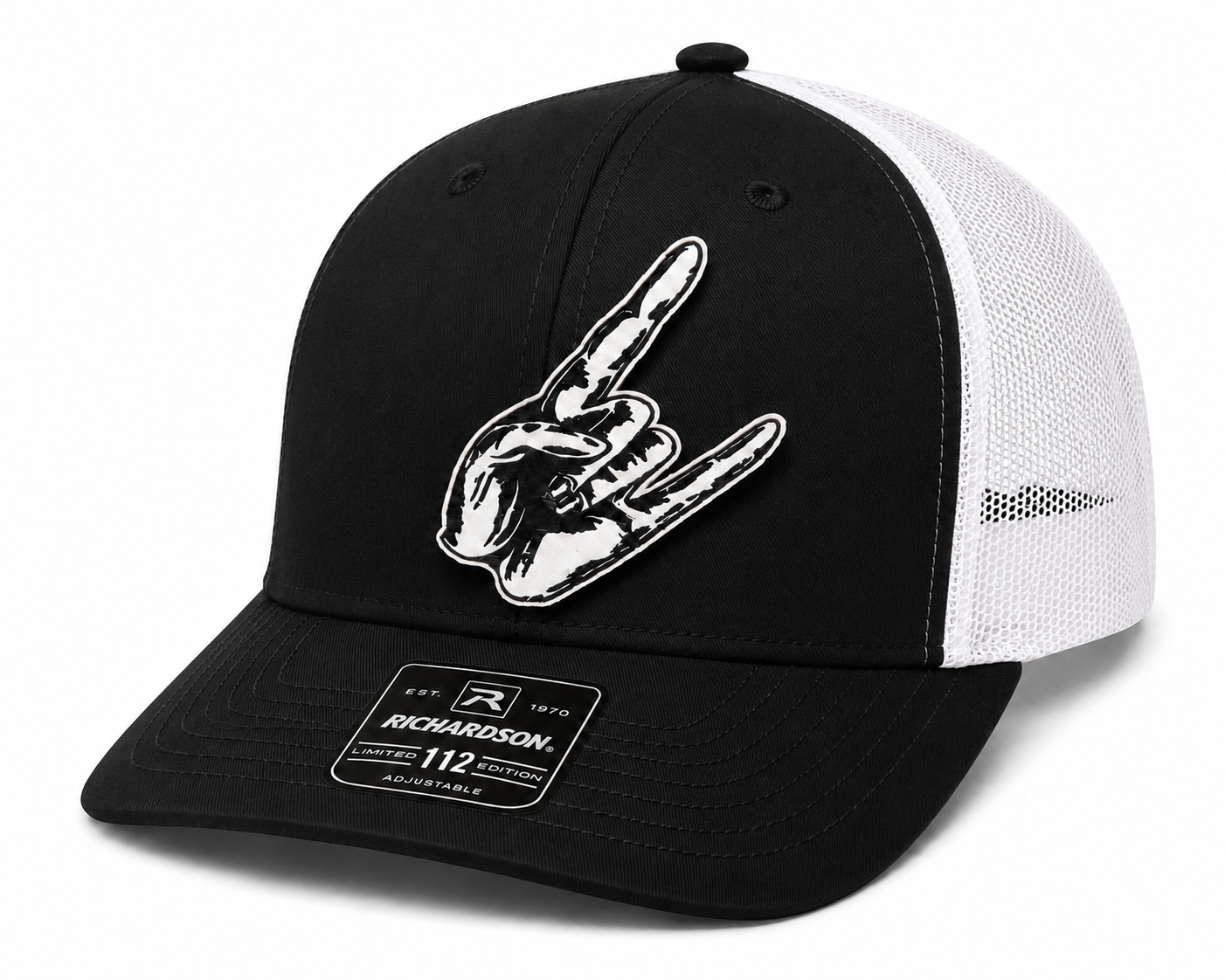 Richardson 112 - Rock Hand - Black/White