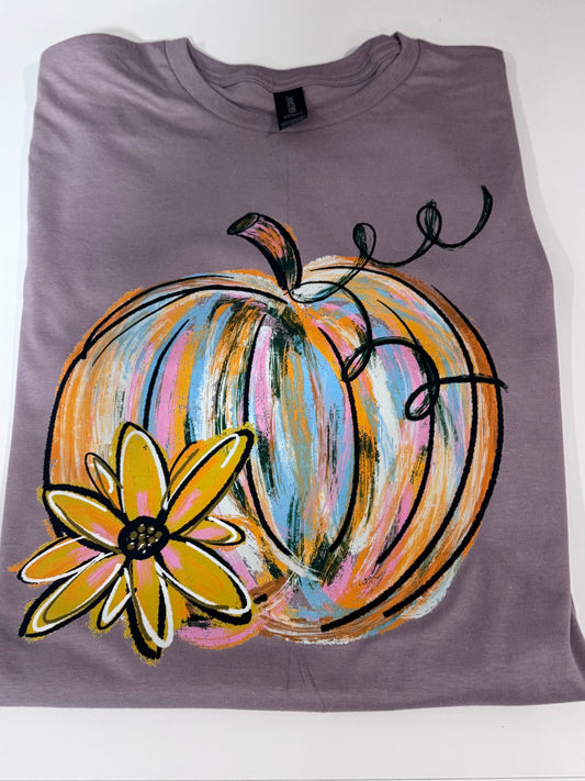 Watercolor Pumpkin w/ Sunflower