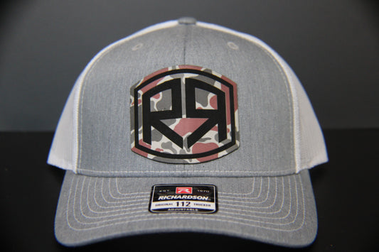 Heather Gray/White - Red Camo - Richardson 112