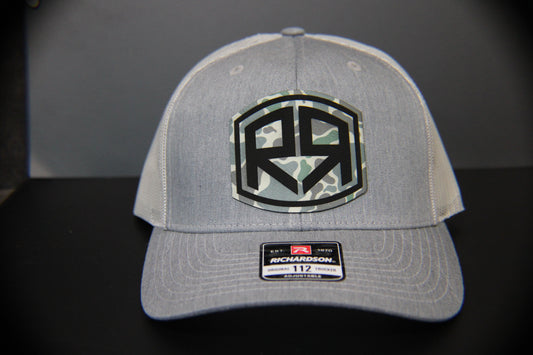Heather Gray/Off White - Aqua Camo - Richardson 112